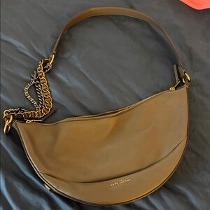 Marc Jacobs Tan Leather Shoulder Bag with Gold Accents